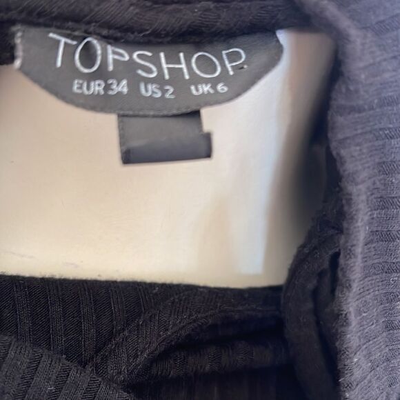 Topshop Choker Long Sleeve Crop Top size 2 - Picture 6 of 6